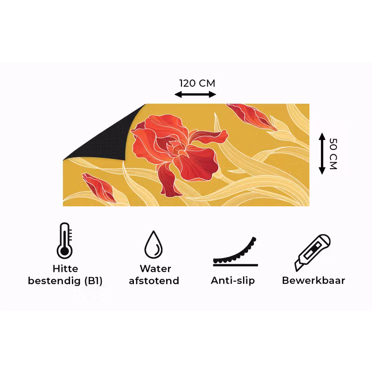 Keukenloper - Bloemen - Illustratie - Rood — 5