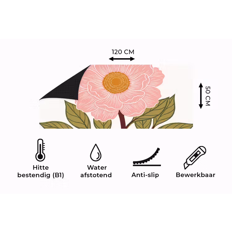 Keukenloper - Bloemen - Roze - Illustratie — 5