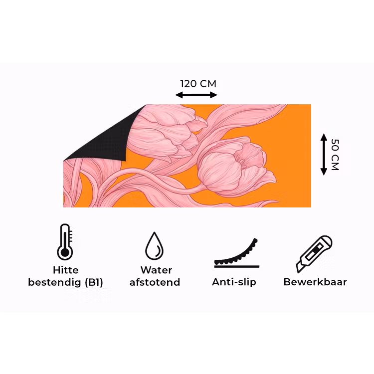 Keukenloper - Roze bloemen - Modern — 5