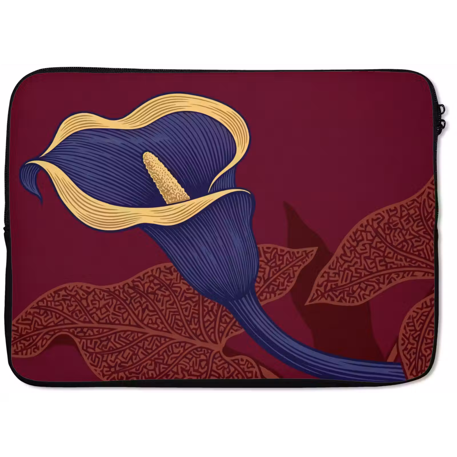Laptophoes - Bloemen - Modern - Paars — 1