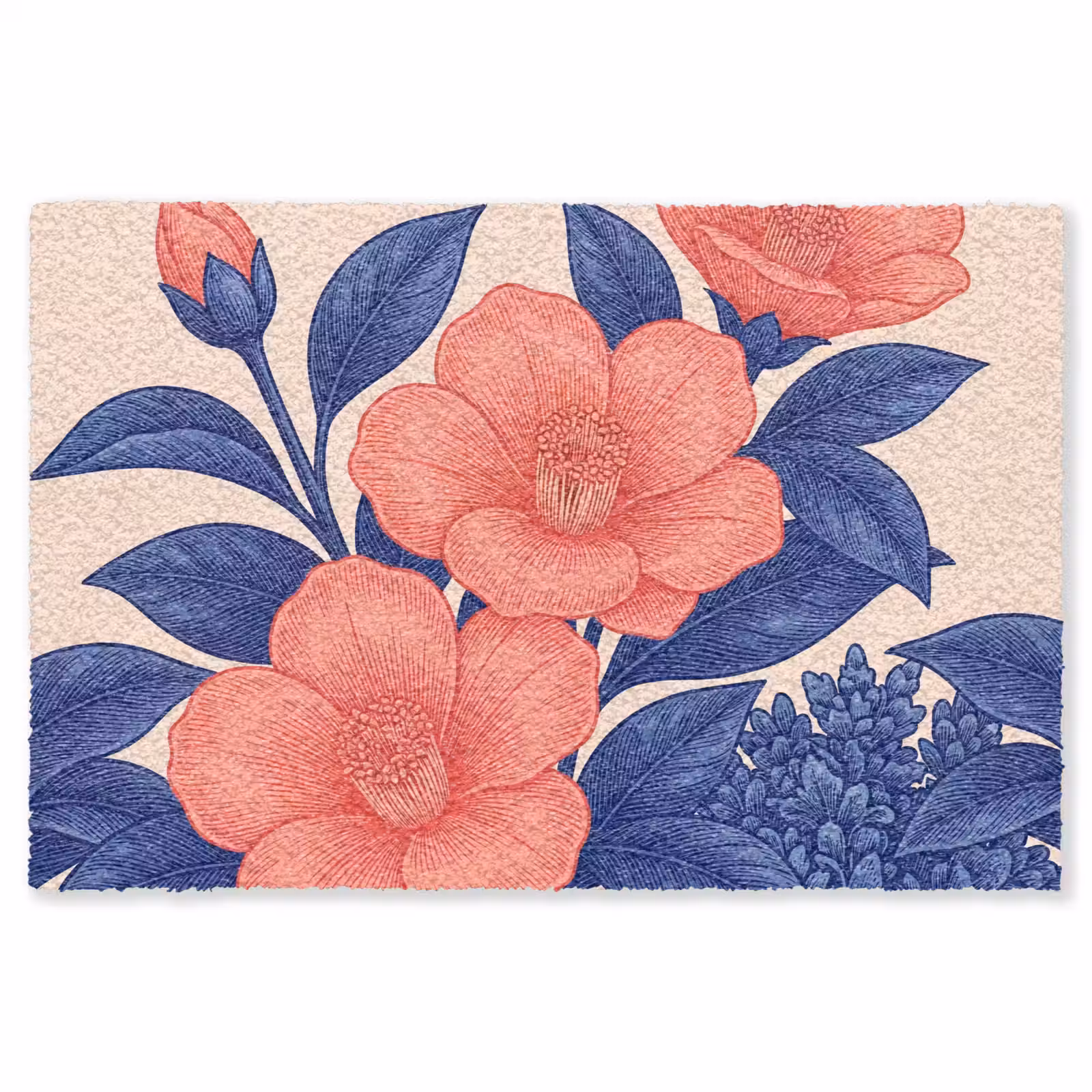 Vloerkleed - Bloemen - Bladeren - Botanisch — 1