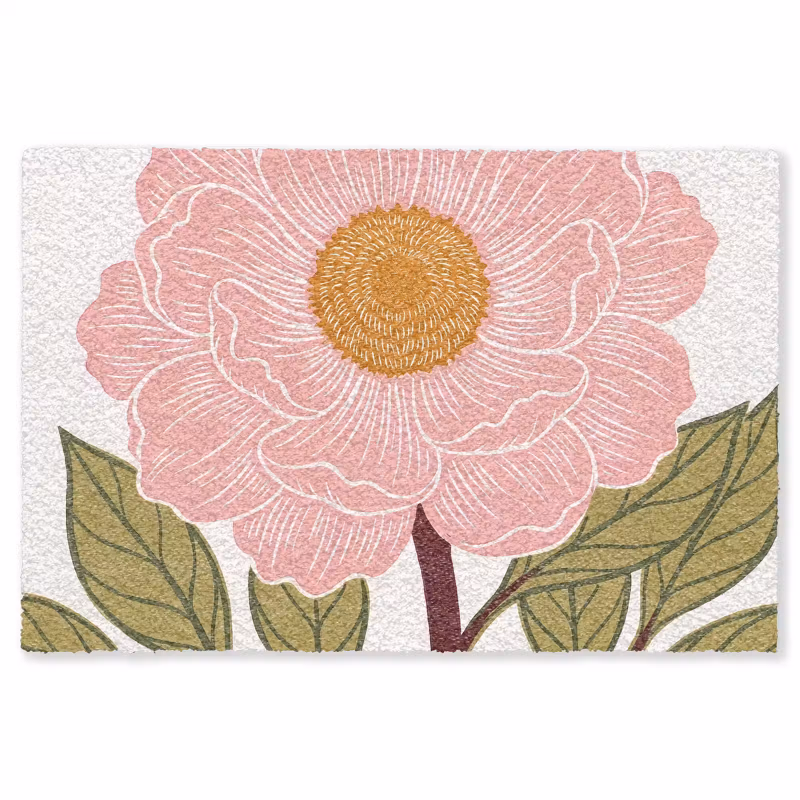 Vloerkleed - Bloemen - Roze - Illustratie — 1