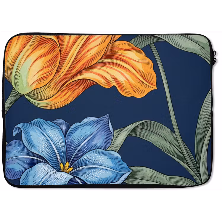 Laptophoes - Bloemen - Botanisch - Patroon — 1