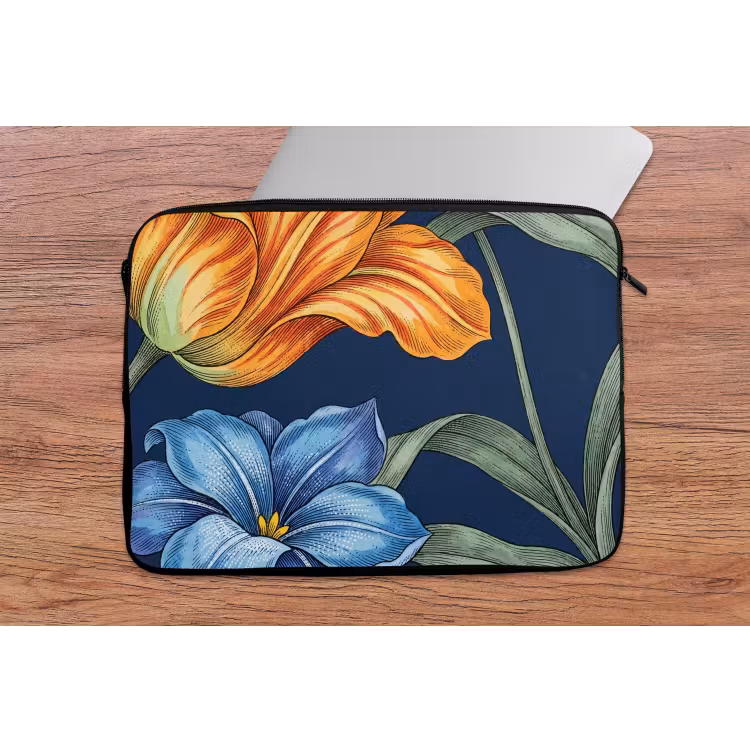 Laptophoes - Bloemen - Botanisch - Patroon — 2