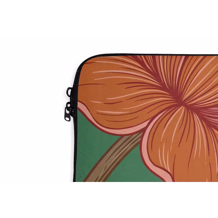 Laptophoes - Bloemen - Groen - Illustratie — 5