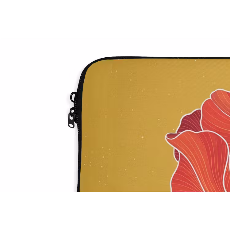 Laptophoes - Bloemen - Illustratie - Rood — 5