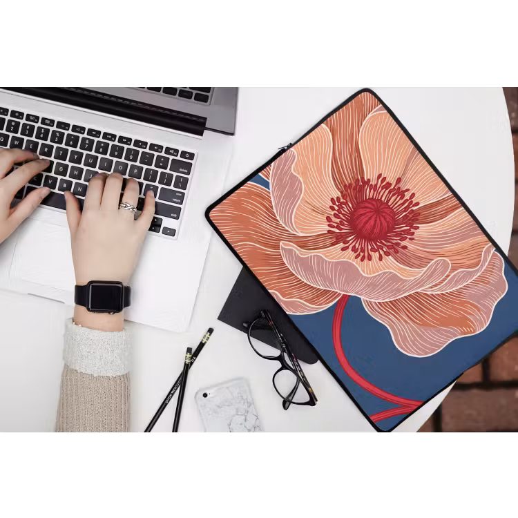 Laptophoes - Bloemen - Modern - Abstract — 3