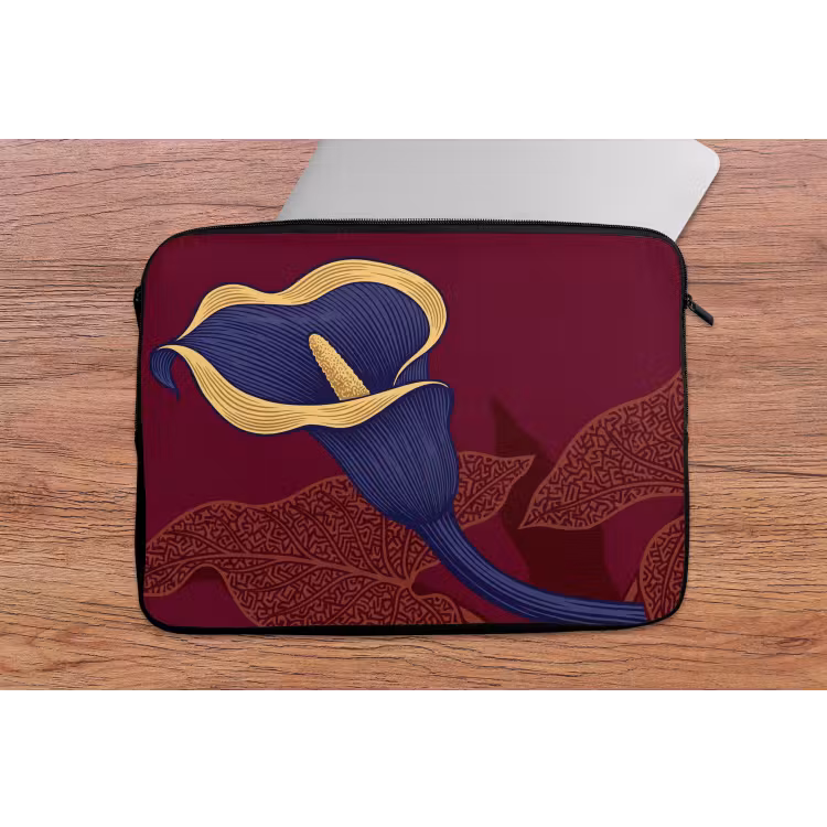 Laptophoes - Bloemen - Modern - Paars — 2