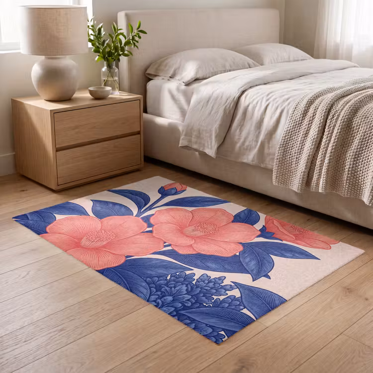 Vloerkleed - Bloemen - Bladeren - Botanisch — 5