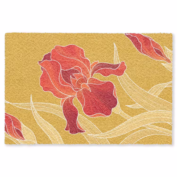 Vloerkleed - Bloemen - Illustratie - Rood — 1