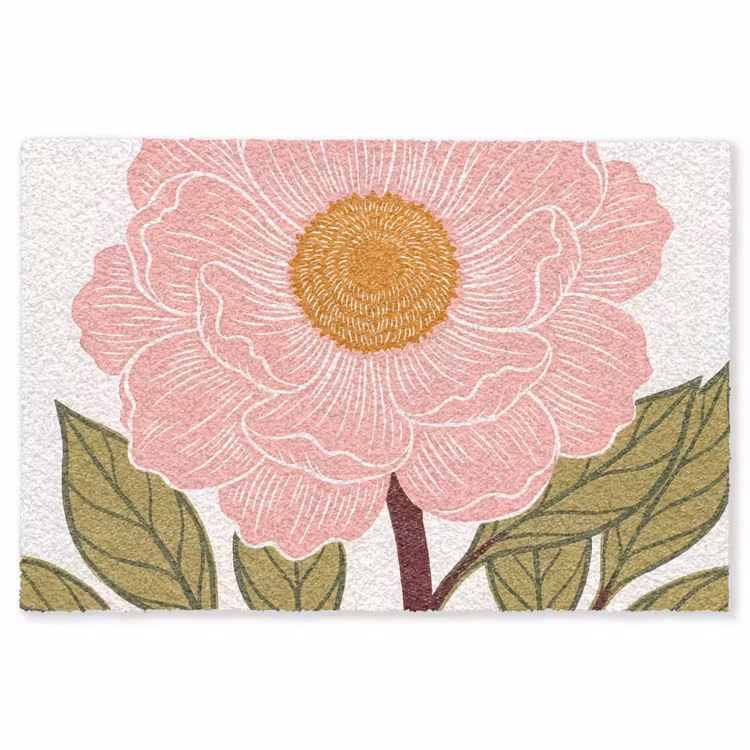 Vloerkleed - Bloemen - Roze - Illustratie — 1
