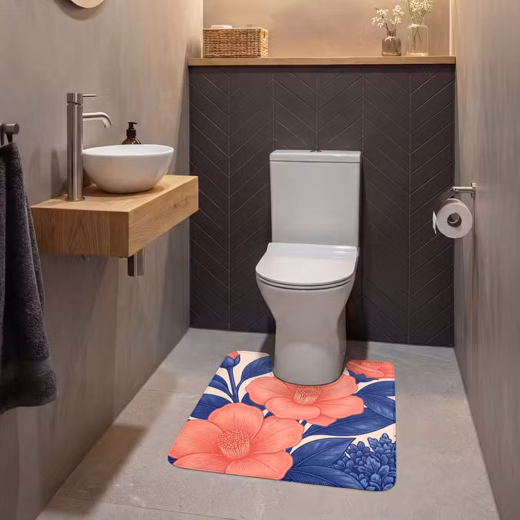Wc Mat - Bloemen - Bladeren - Botanisch — 2