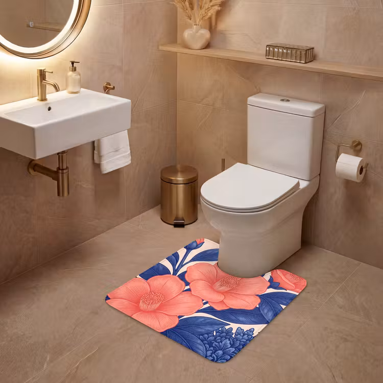 Wc Mat - Bloemen - Bladeren - Botanisch — 3