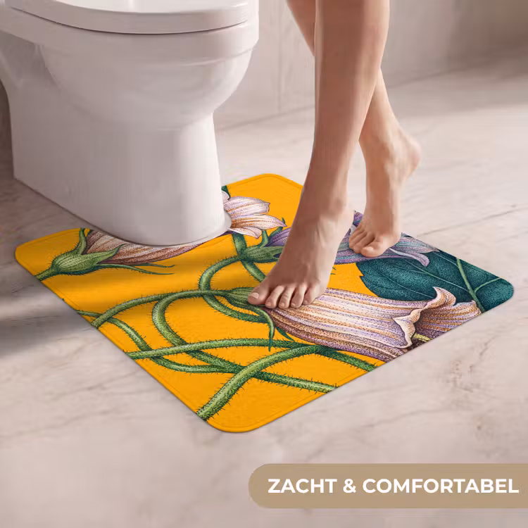 Wc Mat - Bloemen - Botanisch - Geel — 5