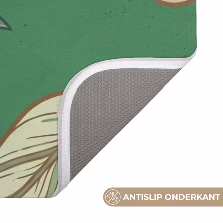 Wc Mat - Bloemen - Groen - Illustratie — 4
