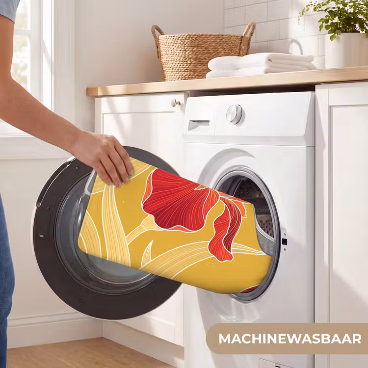 Wc Mat - Bloemen - Illustratie - Rood — 6
