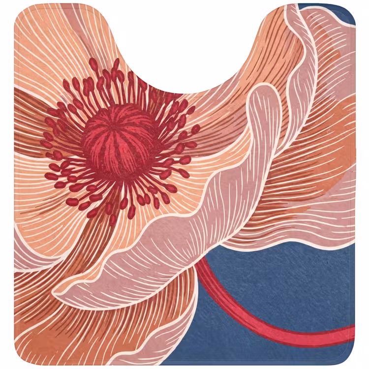 Wc Mat - Bloemen - Modern - Abstract — 1