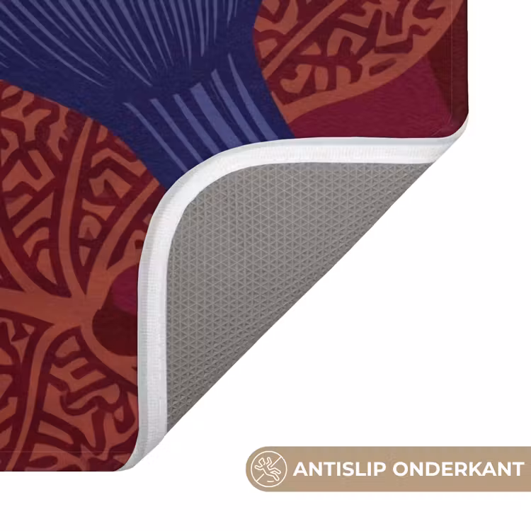 Wc Mat - Bloemen - Modern - Paars — 4