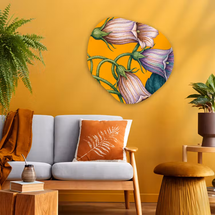 Organische schilderij - Aluminium - Bloemen - Botanisch - Geel — 3