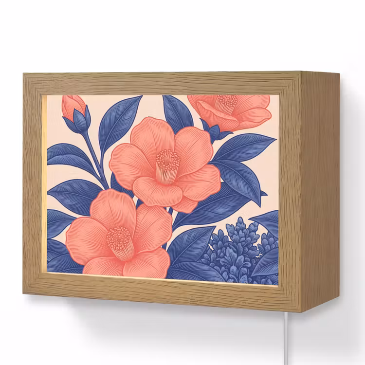 Lightbox - Wandlamp - Bloemen - Bladeren - Botanisch — 1