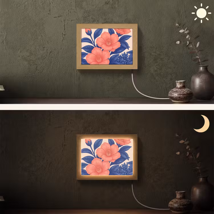 Lightbox - Wandlamp - Bloemen - Bladeren - Botanisch — 3