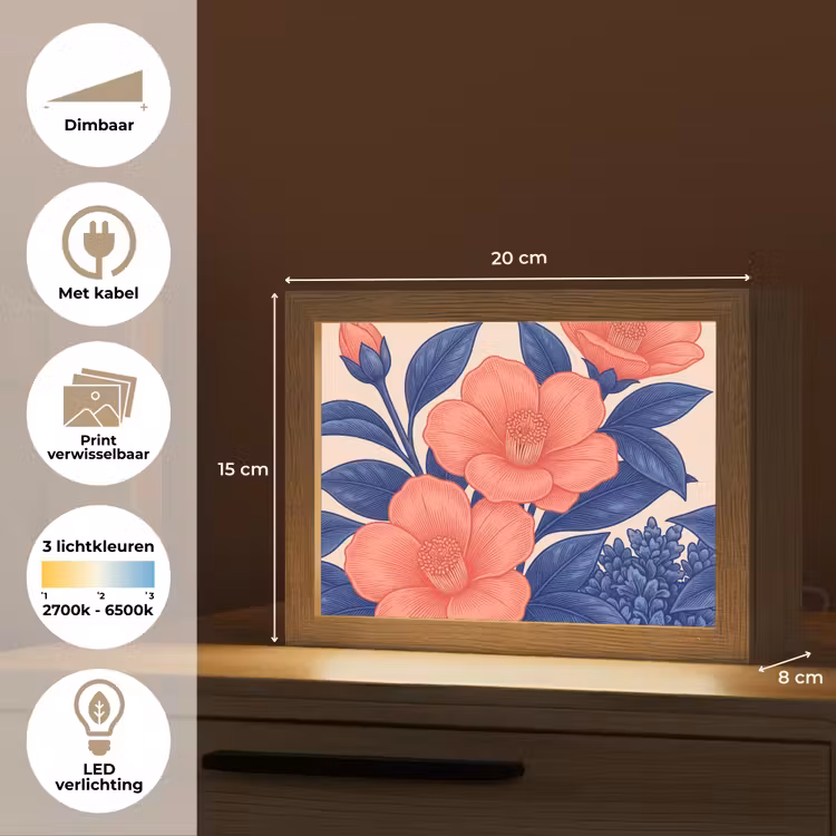 Lightbox - Wandlamp - Bloemen - Bladeren - Botanisch — 9