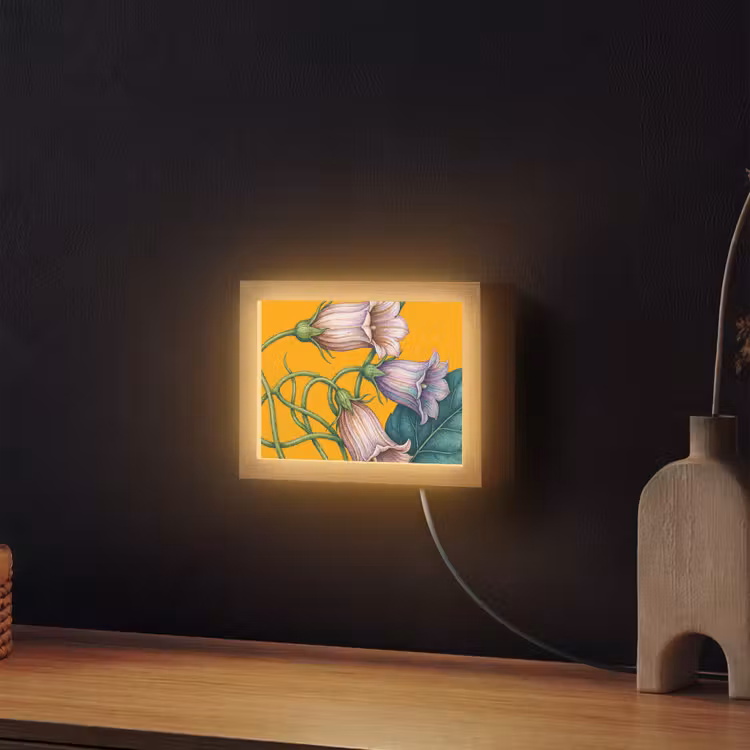 Lightbox - Wandlamp - Bloemen - Botanisch - Geel — 2