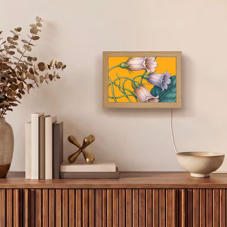 Lightbox - Wandlamp - Bloemen - Botanisch - Geel — 4