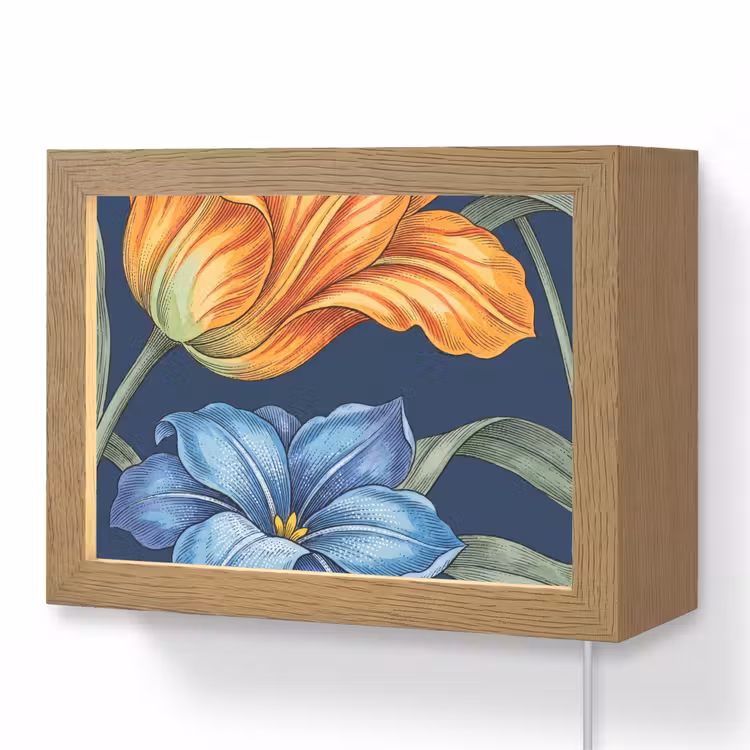 Lightbox - Wandlamp - Bloemen - Botanisch - Patroon — 1