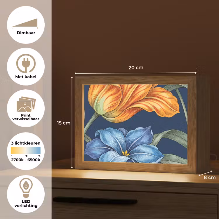 Lightbox - Wandlamp - Bloemen - Botanisch - Patroon — 9