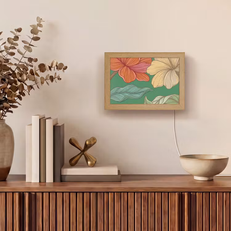 Lightbox - Wandlamp - Bloemen - Groen - Illustratie — 4