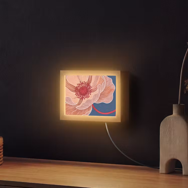 Lightbox - Wandlamp - Bloemen - Modern - Abstract — 2