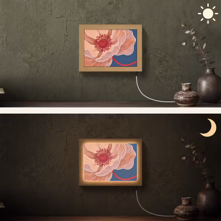 Lightbox - Wandlamp - Bloemen - Modern - Abstract — 3