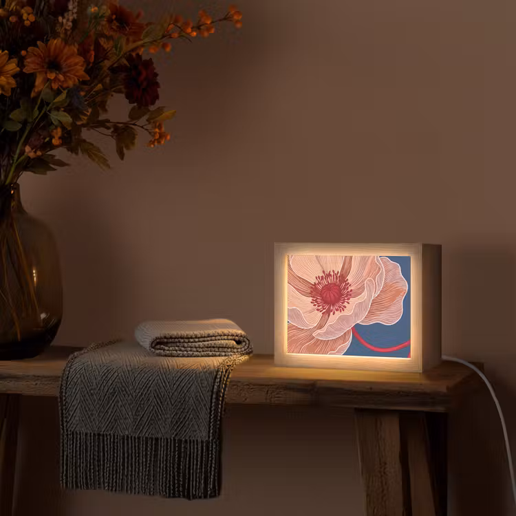 Lightbox - Wandlamp - Bloemen - Modern - Abstract — 5