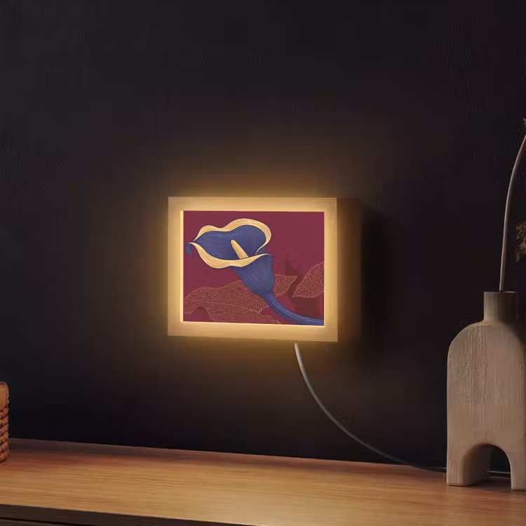 Lightbox - Wandlamp - Bloemen - Modern - Paars — 2