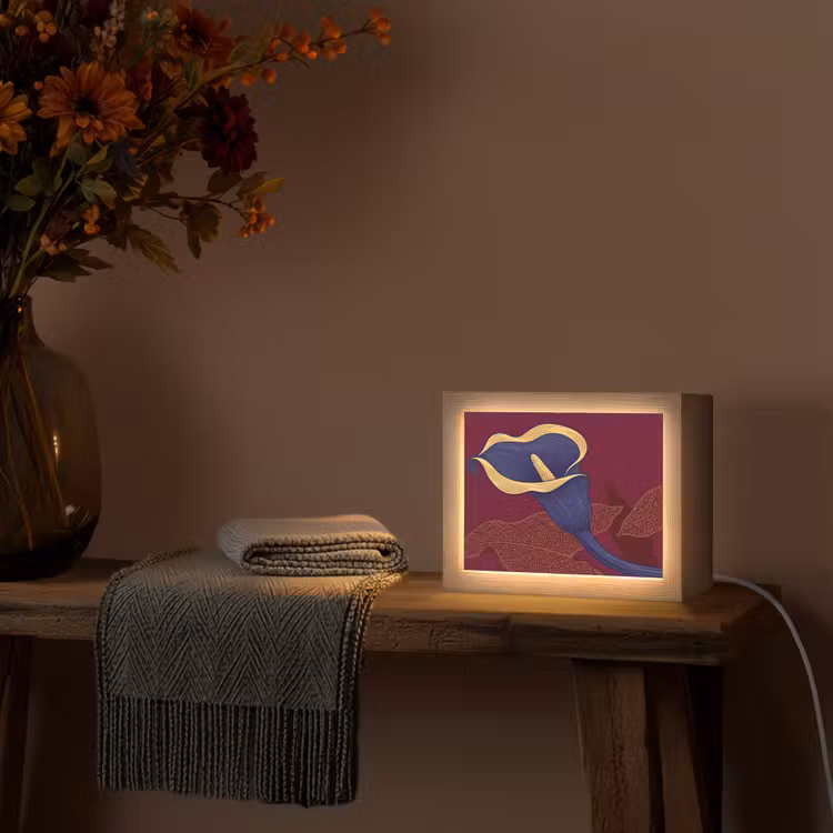 Lightbox - Wandlamp - Bloemen - Modern - Paars — 5