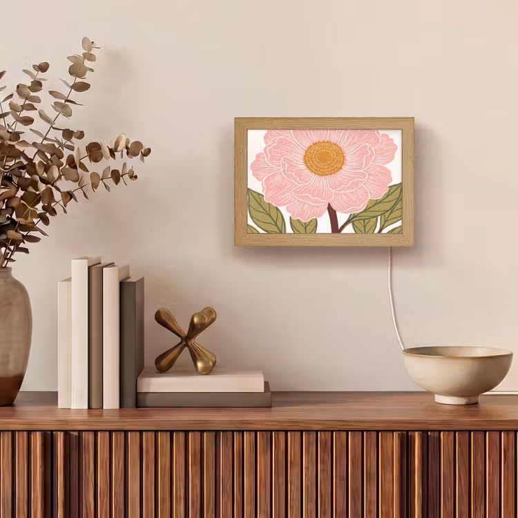 Lightbox - Wandlamp - Bloemen - Roze - Illustratie — 4