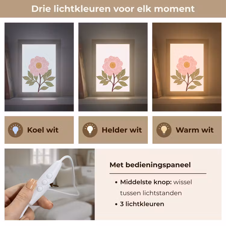 Tafellamp - Bloemen - Roze - Illustratie — 6