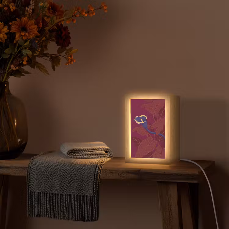 Tafellamp - Bloemen - Modern - Paars — 3