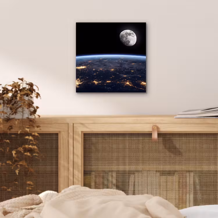 Aluminium schilderij - Aarde - Nacht - Ruimte — 4
