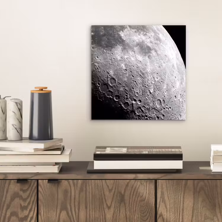 Aluminium schilderij - Maan - Kraters - Ruimte — 2