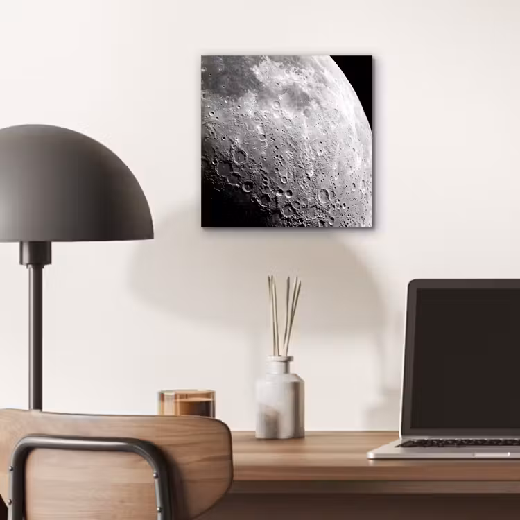 Aluminium schilderij - Maan - Kraters - Ruimte — 6