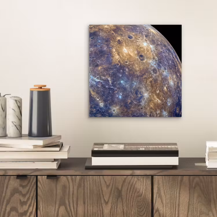 Aluminium schilderij - Planeet - Kraters - Ruimte — 2