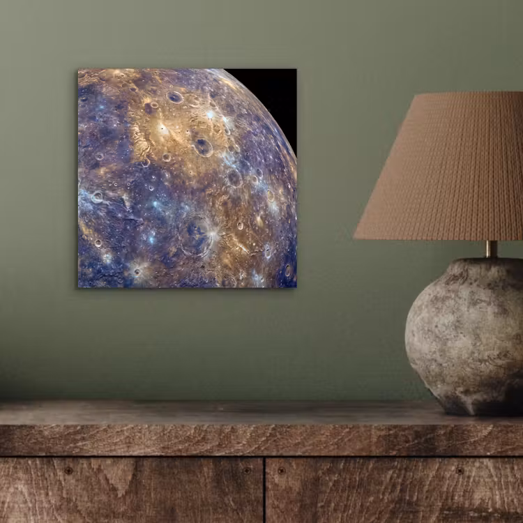 Aluminium schilderij - Planeet - Kraters - Ruimte — 3
