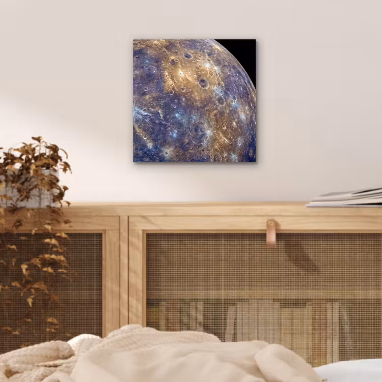 Aluminium schilderij - Planeet - Kraters - Ruimte — 4