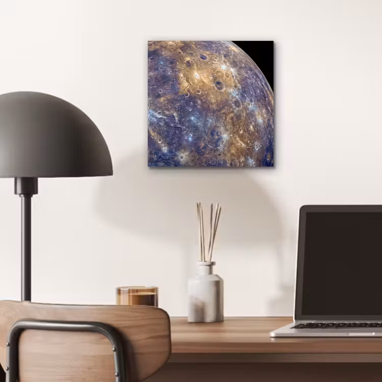 Aluminium schilderij - Planeet - Kraters - Ruimte — 6