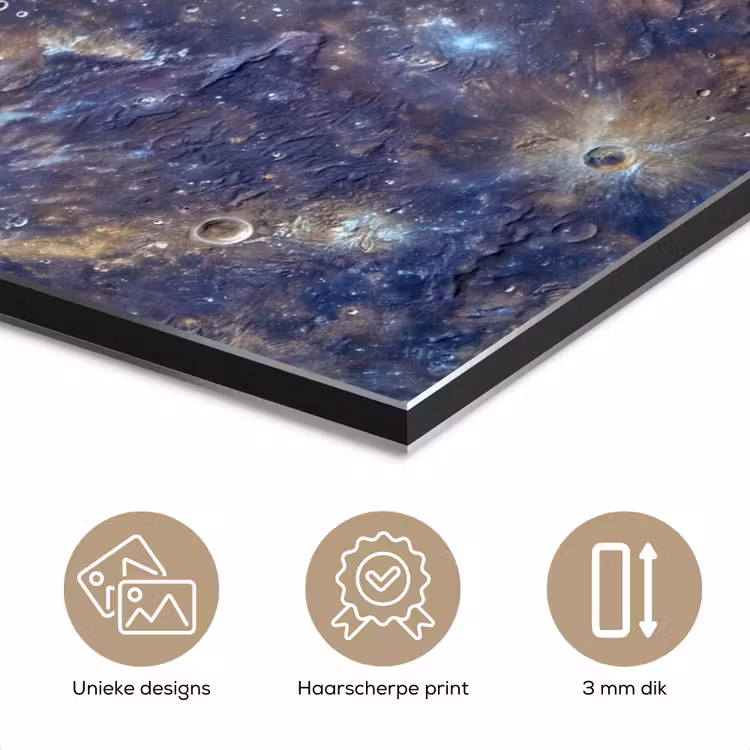 Aluminium schilderij - Planeet - Kraters - Ruimte — 7