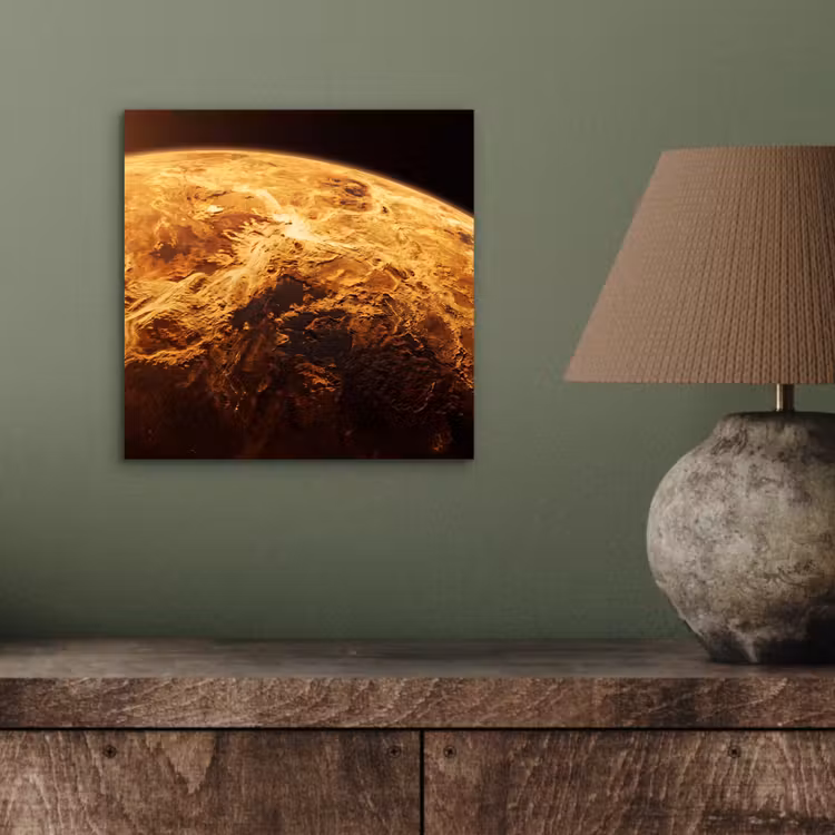 Aluminium schilderij - Planeet - Ruimte - Oranje — 3