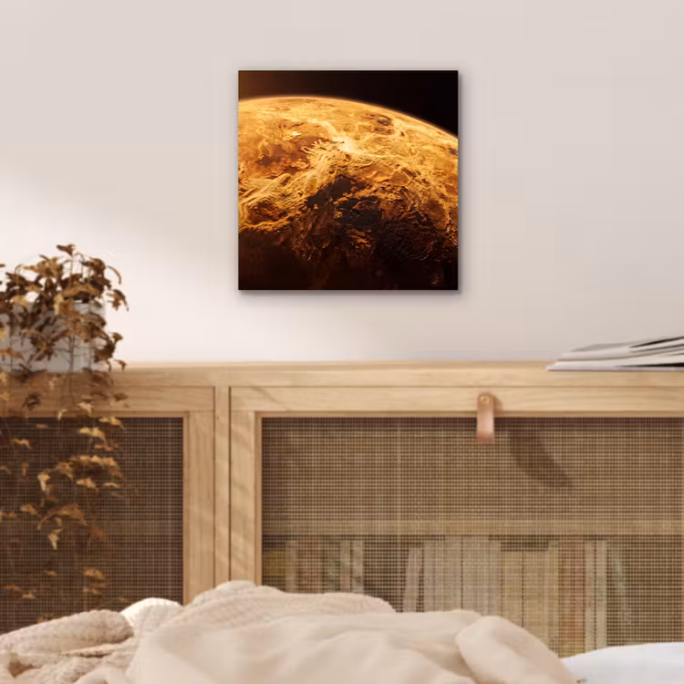 Aluminium schilderij - Planeet - Ruimte - Oranje — 4