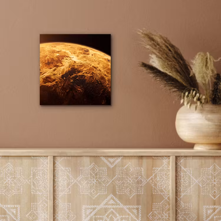 Aluminium schilderij - Planeet - Ruimte - Oranje — 5